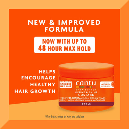 Cantu Shea Butter For Natural Hair Define And Shine Custard 12oz