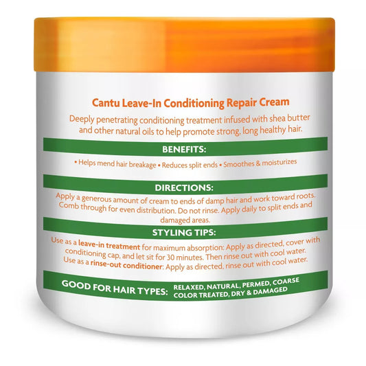 Cantu Shea Butter Leave-In Conditioning Repair Hair Cream 16oz