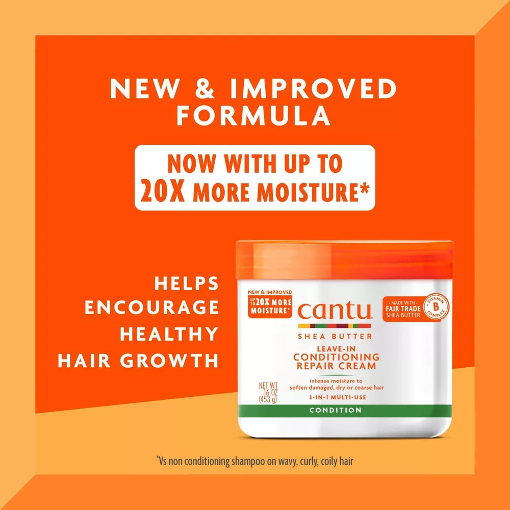 Cantu Shea Butter Leave-In Conditioning Repair Hair Cream 16oz