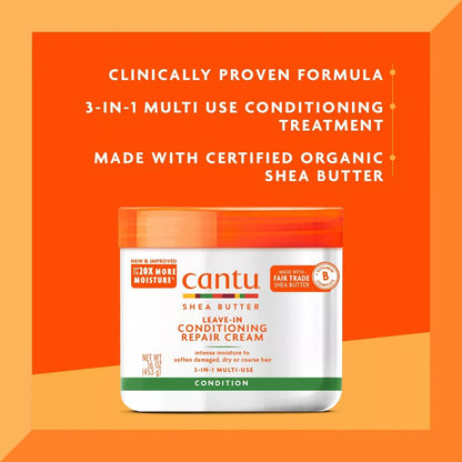 Cantu Shea Butter Leave-In Conditioning Repair Hair Cream 16oz