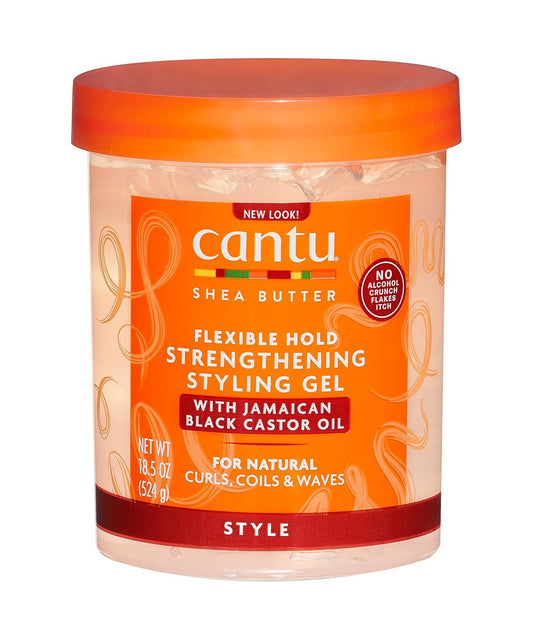 Cantu Shea Butter Maximum Hold Strengthening Styling Gel With Jamaican Black Castor Oil 18.5oz
