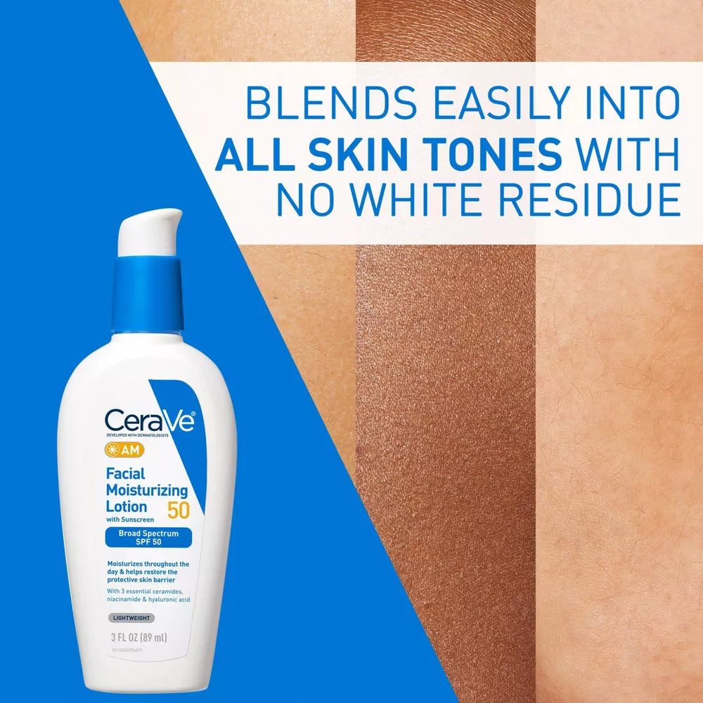 CeraVe AM Facial Moisturizing Lotion SPF 50
