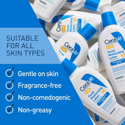 CeraVe AM Facial Moisturizing Lotion SPF 50