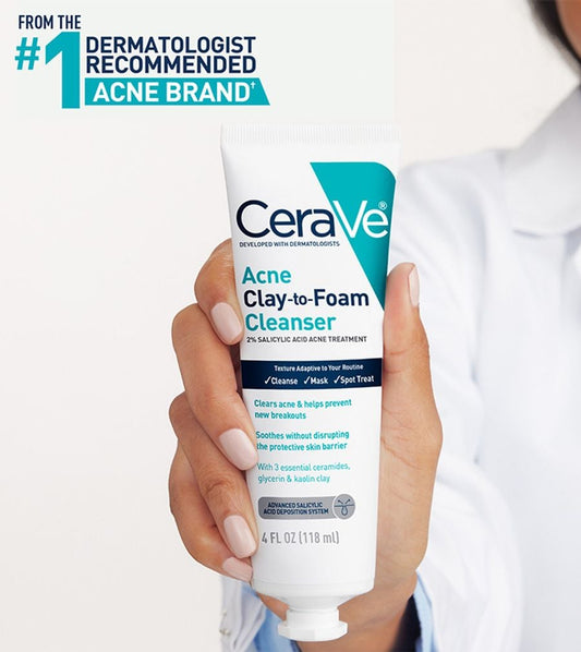 CeraVe Acne Clay-To-Foam Cleanser 1