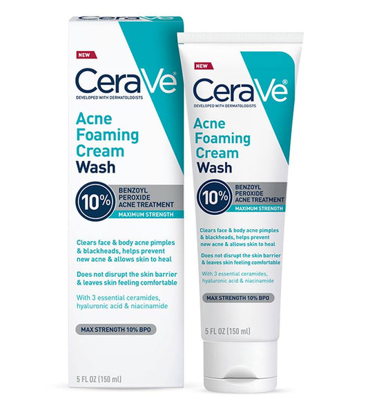 CeraVe غسول كريمي رغوي لحب الشباب 4%