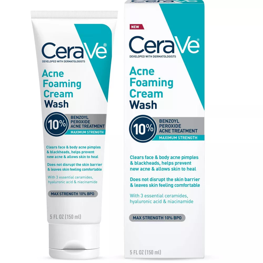 CeraVe Acne Foaming Cream Cleanser BPO 10%