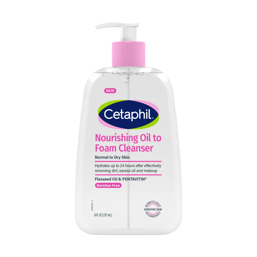 Cetaphil Nourishing Oil To Foam Cleanser 8 oz (237 ml)