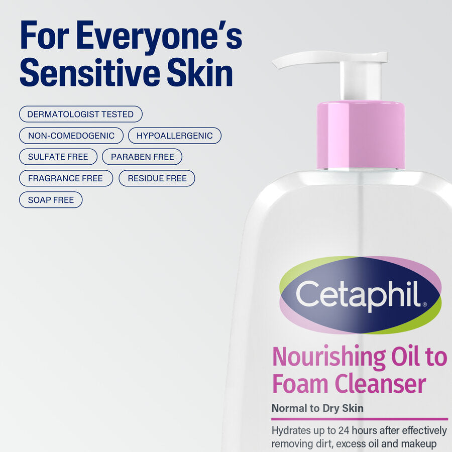 Cetaphil Nourishing Oil To Foam Cleanser 8 oz (237 ml) 1