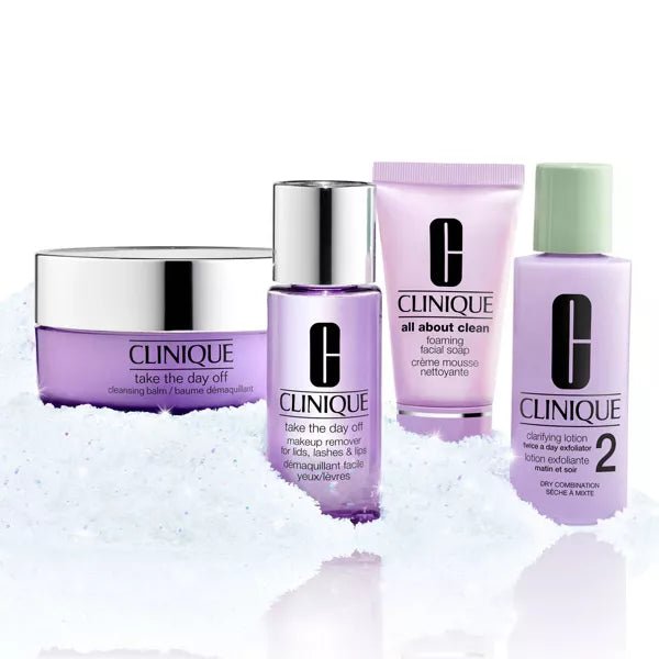 Clinique Complete Cleansing Balm Toner 4-Piece Skincare Gift Set