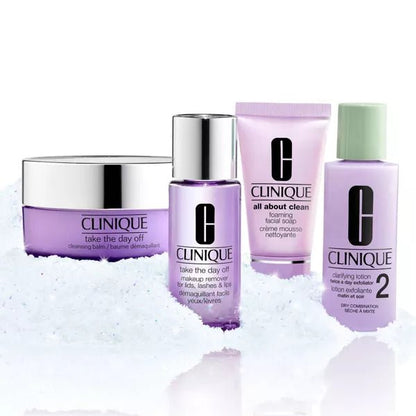 Clinique Complete Cleansing Balm Toner 4-Piece Skincare Gift Set