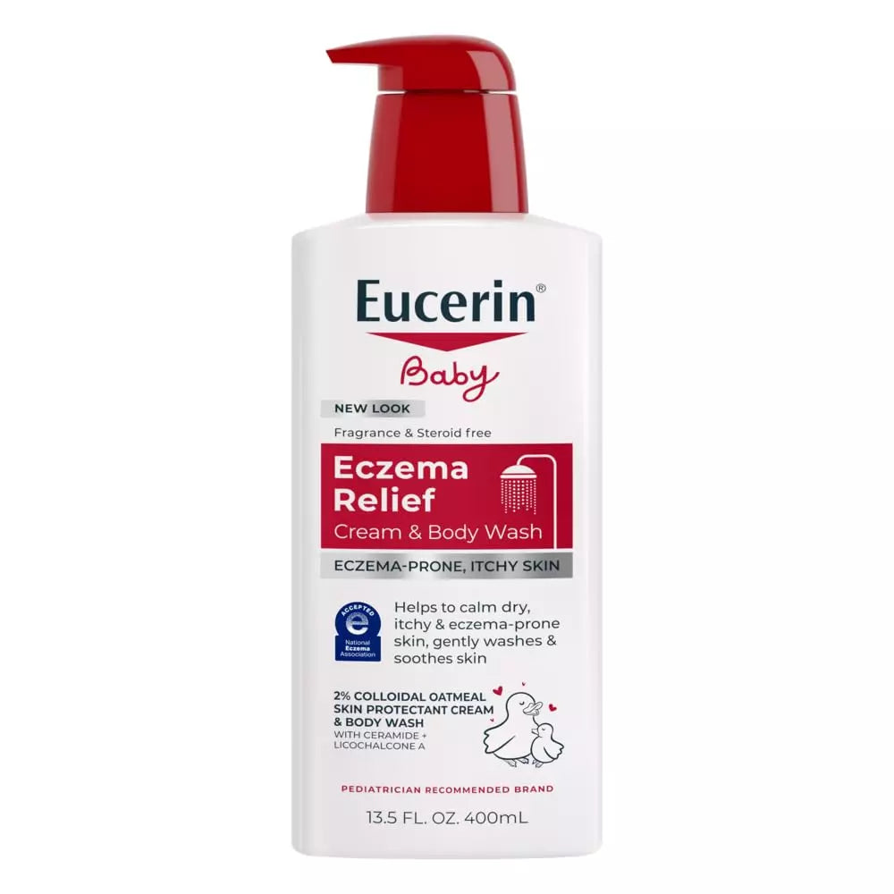 Eucerin Baby Eczema Relief Cream & Body Wash Gentle Cleanser