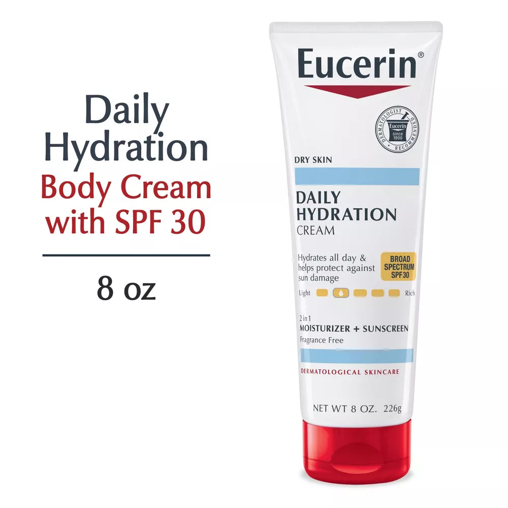 Eucerin Daily Hydration Cream W/ SPF 30 8oz - 2