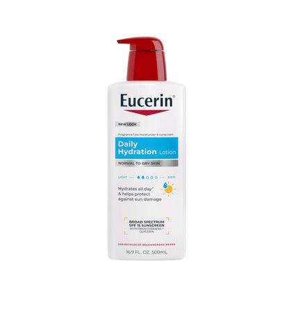 Eucerin Daily Protection Moisturizing Body Lotion SPF 15 .