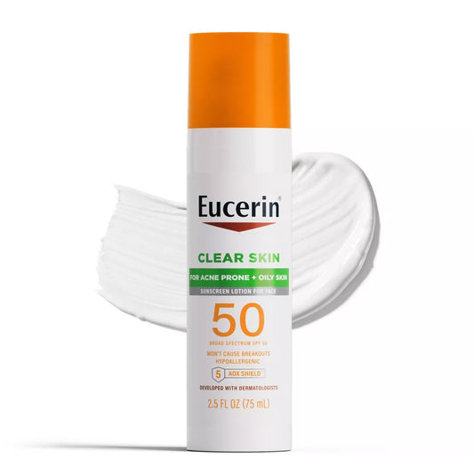 Eucerin Sun Clear Skin SPF 50 Face Lotion 2.5oz