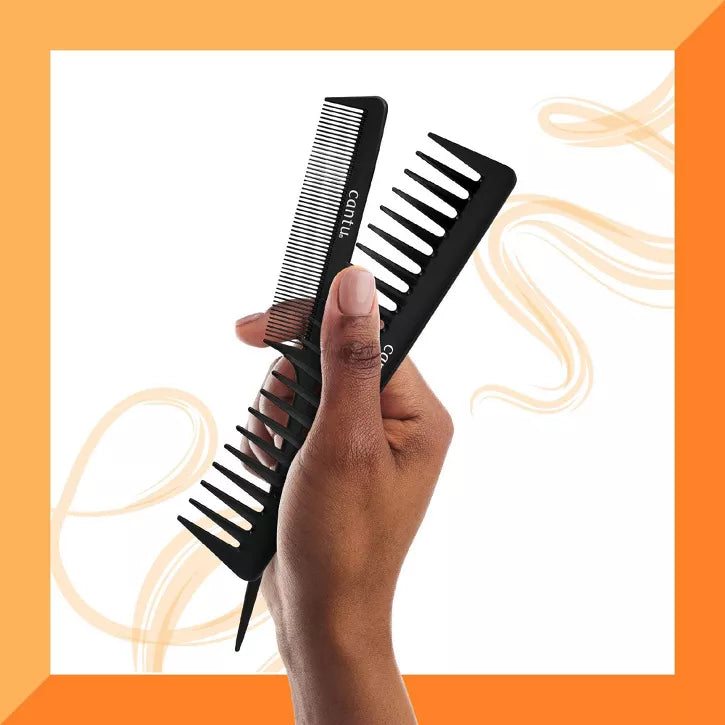 Cantu Style Carbon Fiber Combs 2Ct