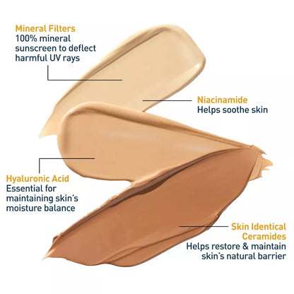 CeraVe Hydrating Mineral Tinted Face Sunscreen Lotion - SPF 30 - Light -