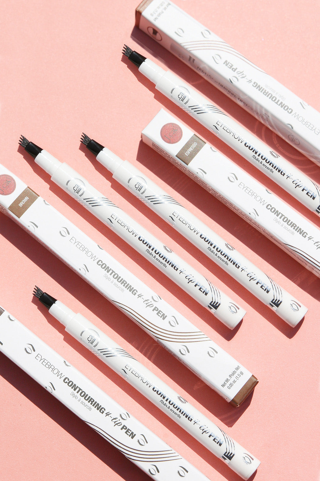 J. Cat Eyebrow Contouring 4-Tip Pen - ETP102 Brown 1