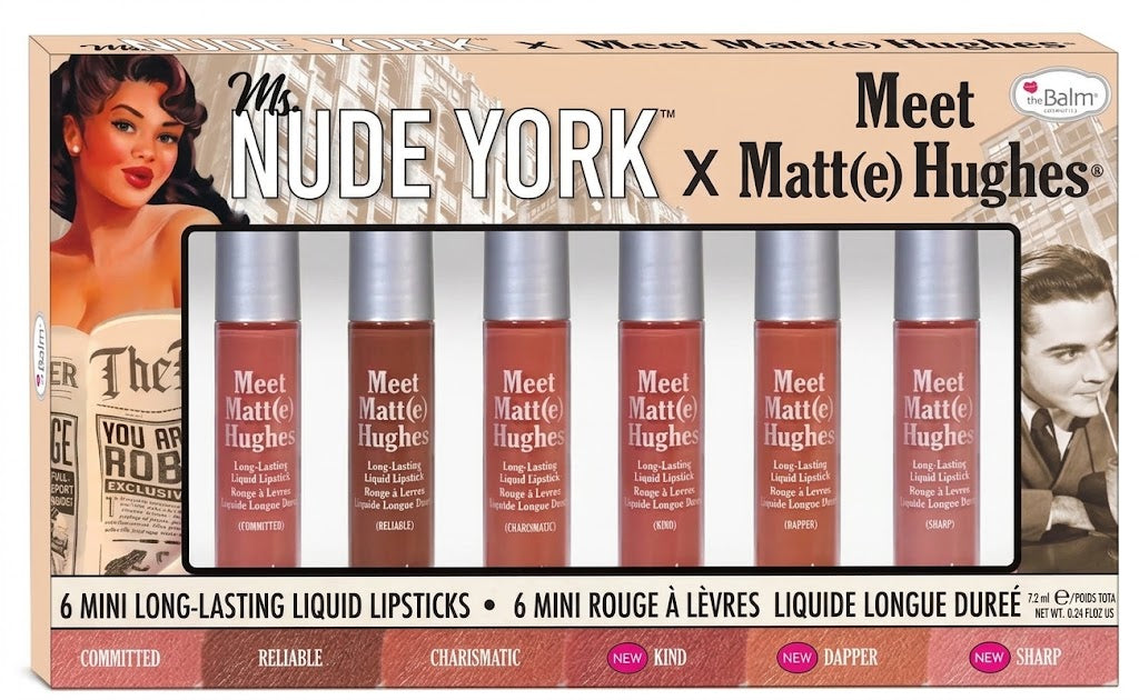 طقم أحمر شفاه سائل ذا بالم theBalm Meet Matte Hughes Mini Kit