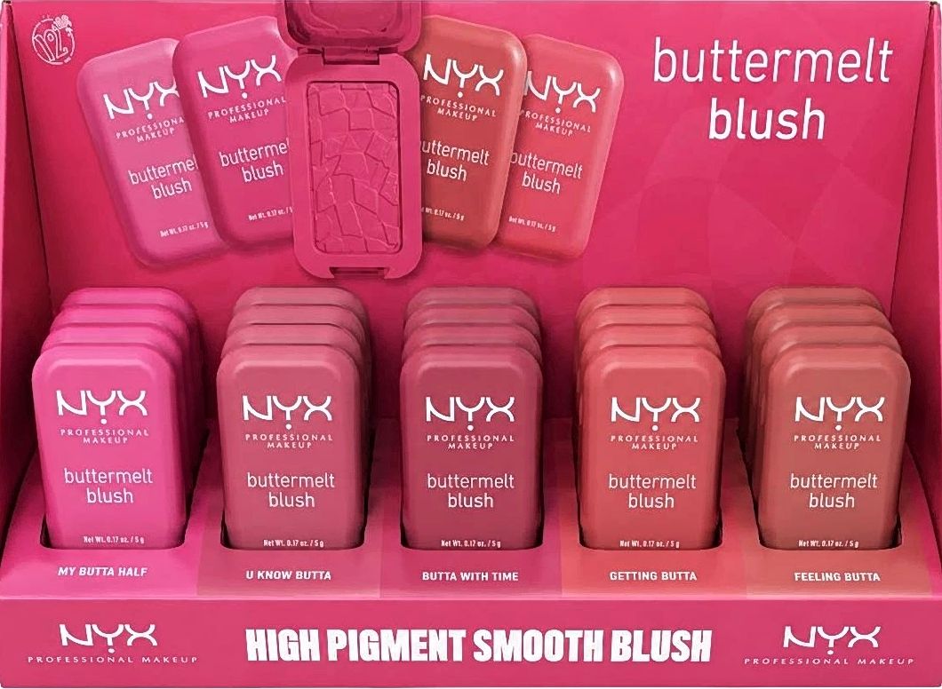 NYX PRO Buttermelt Blush Display PPK