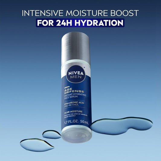 Nivea Men Age Defense Instant Hydrating Face Serum 1.7 oz (50 ml) .