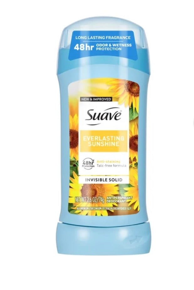 Suave Invisible Solid 48Hr Anti-Staining Deodorant Everlasting Sunshine