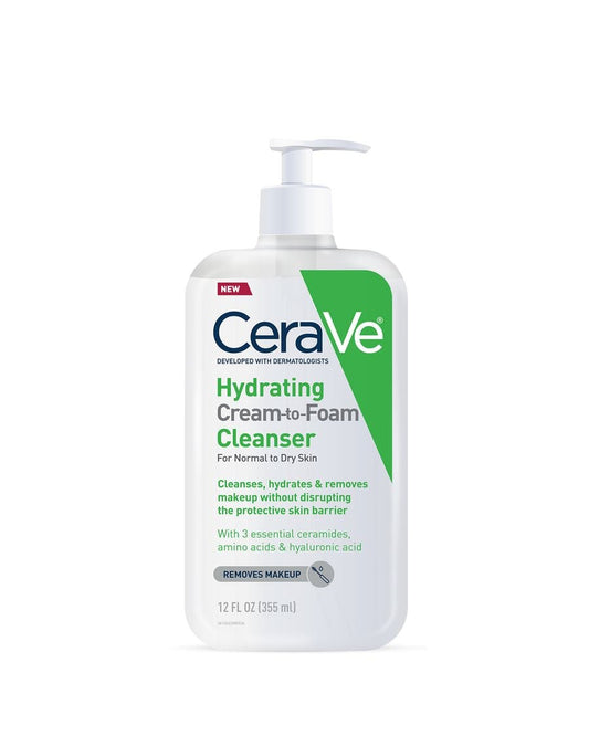 CeraVe Hydrating Cream-To-Foam Cleanser - 12 oz (355 ml)