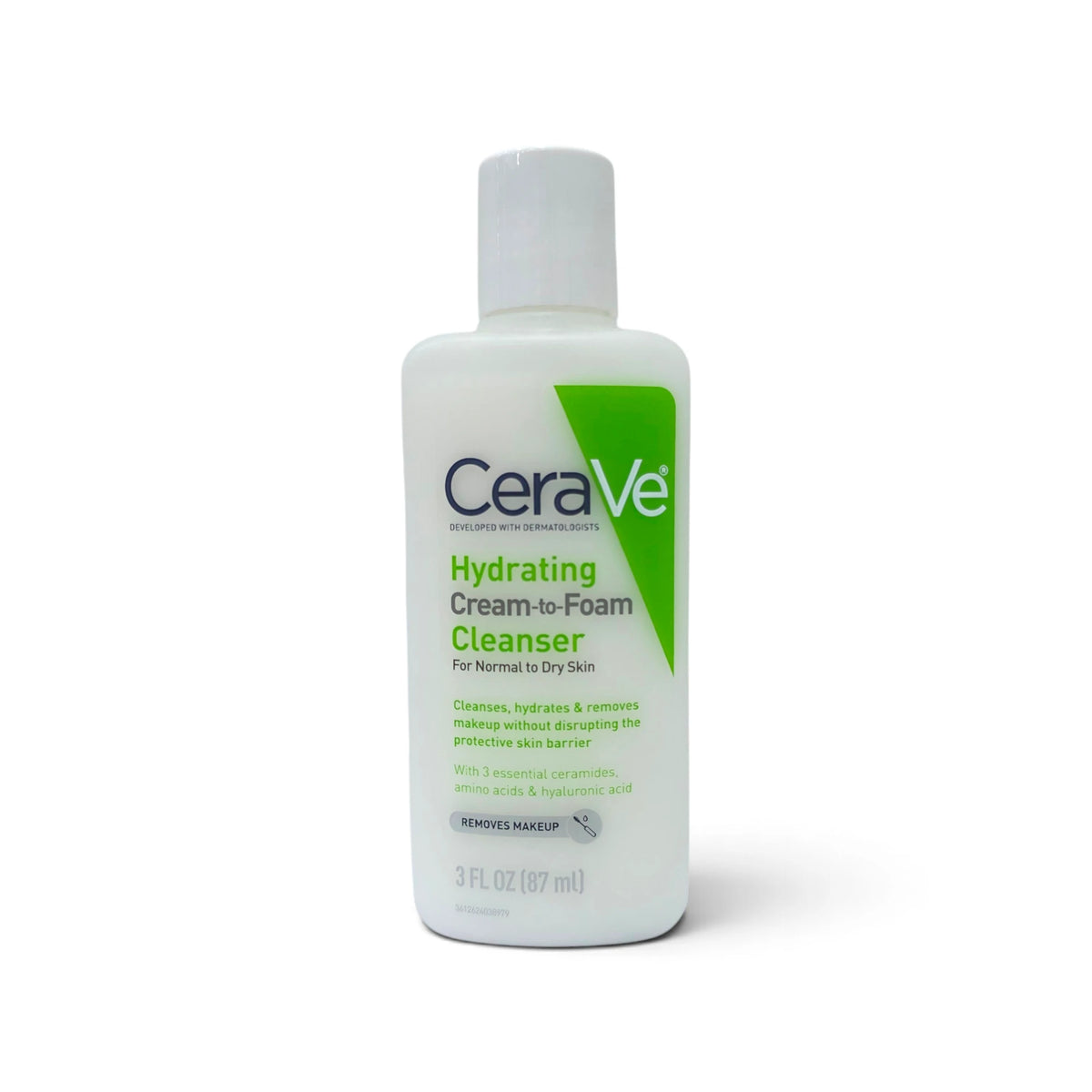 CeraVe Hydrating Cream-To-Foam Cleanser - 3 oz (87 ml)