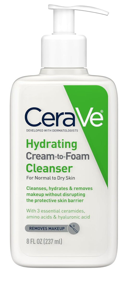 CeraVe Hydrating Cream-To-Foam Cleanser - 8 oz (237 ml)