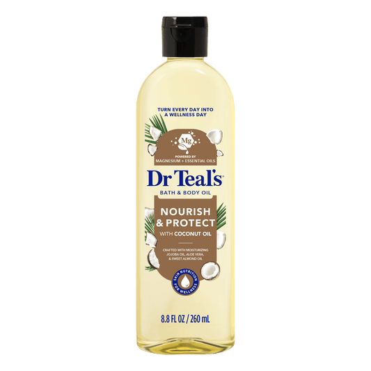 Dr. Teals Bath & Body Oil 8.8 oz (260 ml) - Nourishing & Protect - Coconut Oil