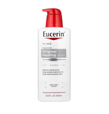 Eucerin Original Healing Rich Body Lotion For Dry Skin Unscented 16.9 oz (500 ml) image 1