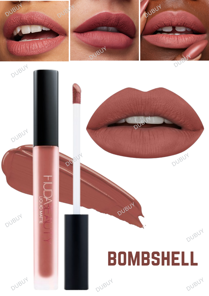 Huda Beauty Liquid Matte Ultra-Comfort Transfer-Proof Lipstick - Bombshell