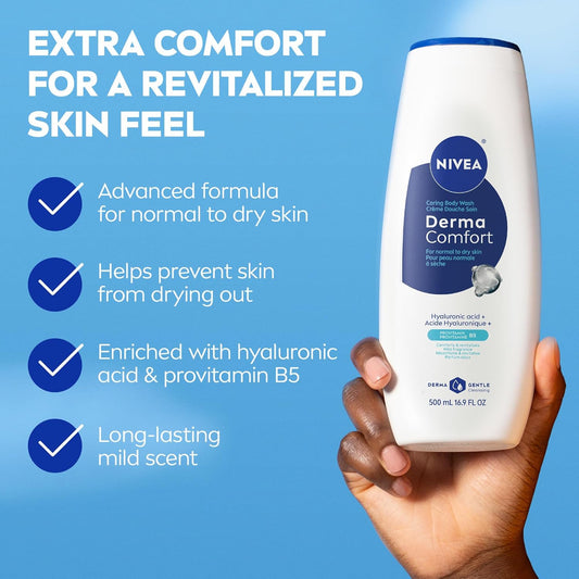 Nivea Derma Comfort Caring Body Wash Provitamin B5 16.9 oz (500 ml) image 1
