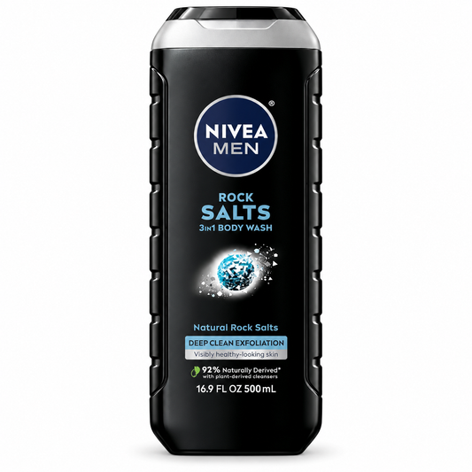 Nivea Men Rock Salts 3In1 Body Wash Deep Clean Exfoliation image 1