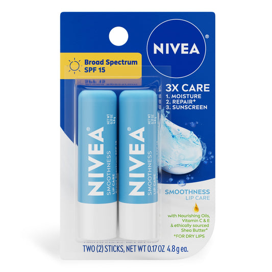 Nivea Smoothness Lip Care SPF 15 2-Pack 0.17 oz (4.8 g) image 1