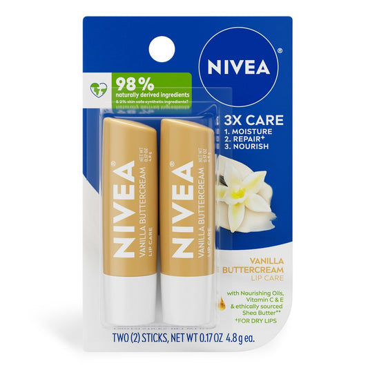 Nivea Vanilla Buttercream Lip Care 2-Pack 0.17 oz (4.8 g) image 1