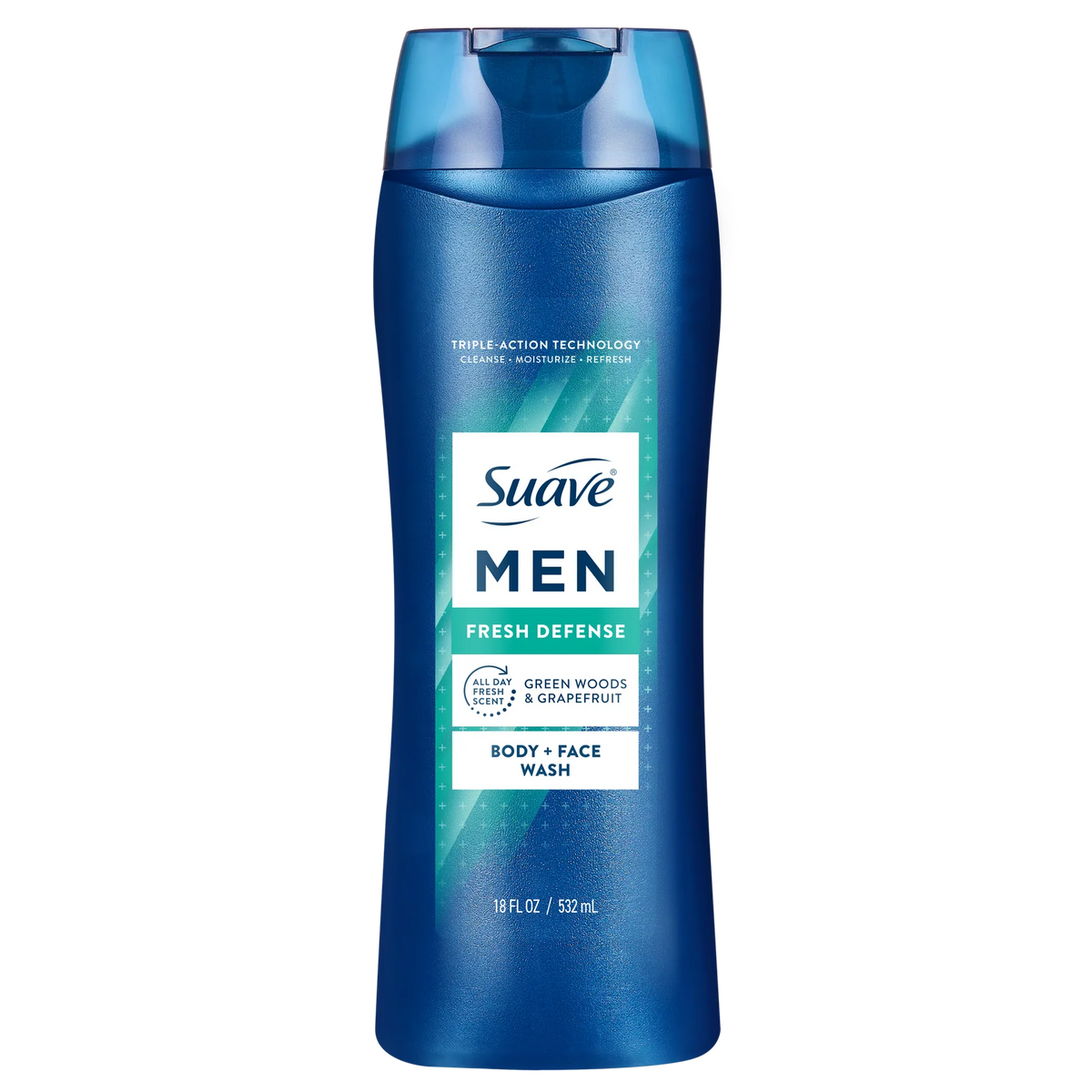 Suave Men Fresh Defense Body + Face Wash
