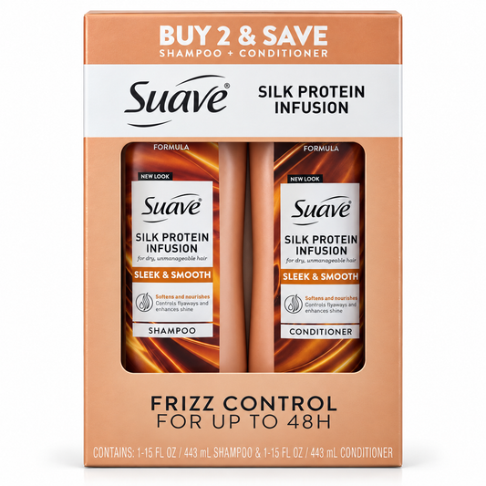 Suave Shampoo + Conditioner Set Frizz Control image 1